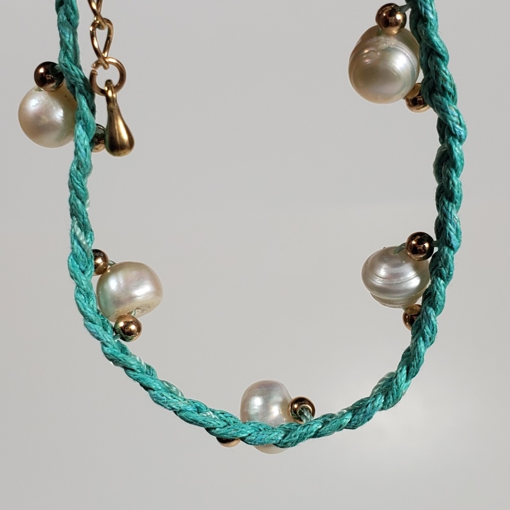 🐠🧜‍♀️ Braided Culture Pearl Bracelet
